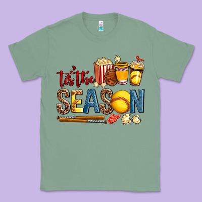 Tis The Season Softball Classic Tee Designed By Adodesignshop