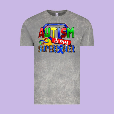 Autism Is My Superpower Vintage Tee Designed By Adodesignshop