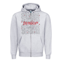 Heather Grey senior Zipper Hoodie - MaliasSmallBusiness
