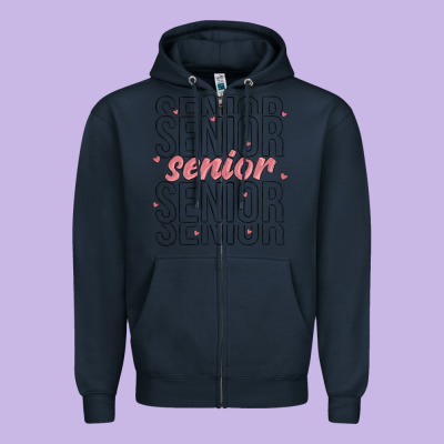 Senior Zipper Hoodie Designed By Maliassmallbusiness