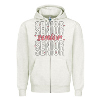Oatmeal Heather senior Zipper Hoodie - MaliasSmallBusiness