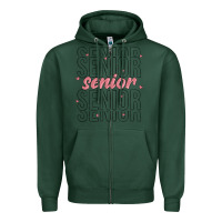 Sports Green senior Zipper Hoodie - MaliasSmallBusiness