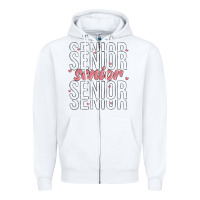 White senior Zipper Hoodie - MaliasSmallBusiness