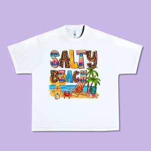 Salty Beach Urban Heavy Tee Designed By Adodesignshop