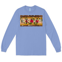 Colony Blue western  leopardfloral licanse plate Long Sleeve Tee - Artiststas