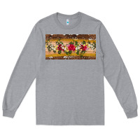Heather Grey western  leopardfloral licanse plate Long Sleeve Tee - Artiststas