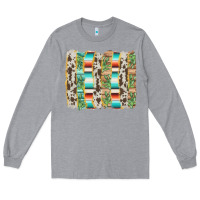 Heather Grey western brushstroke Long Sleeve Tee - AdoDesignShop