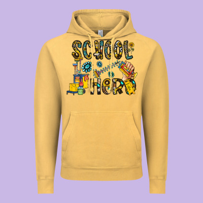 School Hero Vintage Hoodie Designed By Cowhidedigitalart