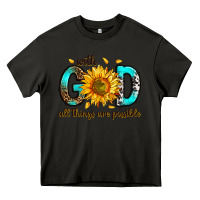 Asphalt with god all things possible Heavy Core Tee - RanaPortraitStore
