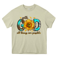 Mossy with god all things possible Heavy Core Tee - RanaPortraitStore