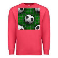 Cardinal soccer ball with goal nets seamless pattern Premium Sweatshirt - BundleAndBundleShop