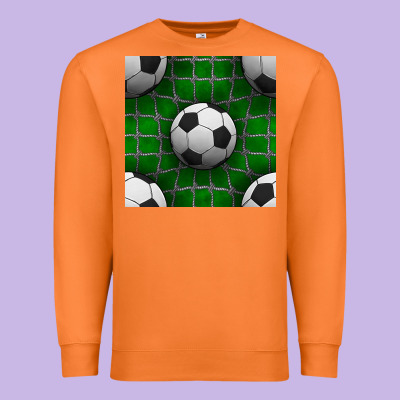 Soccer Ball With Goal Nets Seamless Pattern Premium Sweatshirt Designed By Bundleandbundleshop