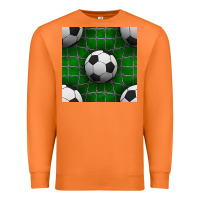 Carrot soccer ball with goal nets seamless pattern Premium Sweatshirt - BundleAndBundleShop