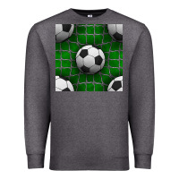 Charcoal Heather soccer ball with goal nets seamless pattern Premium Sweatshirt - BundleAndBundleShop