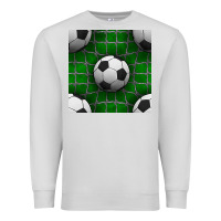 Dove Grey soccer ball with goal nets seamless pattern Premium Sweatshirt - BundleAndBundleShop