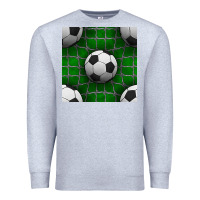 Heather Grey soccer ball with goal nets seamless pattern Premium Sweatshirt - BundleAndBundleShop