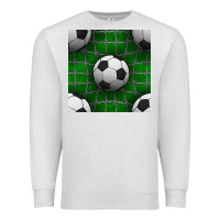 Oatmeal Heather soccer ball with goal nets seamless pattern Premium Sweatshirt - BundleAndBundleShop