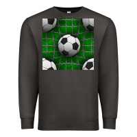 Smoke soccer ball with goal nets seamless pattern Premium Sweatshirt - BundleAndBundleShop