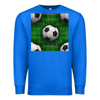True Royal soccer ball with goal nets seamless pattern Premium Sweatshirt - BundleAndBundleShop