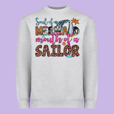 Soul Of A Mermaid Mouth Of A Sailor Heavyweight Sweatshirt Designed By Jahusdesignshop