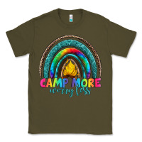 Army Green camp more worry less Classic Tee - Artiststas