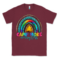 Burgundy camp more worry less Classic Tee - Artiststas