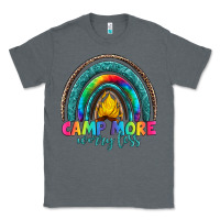 Charcoal Heather camp more worry less Classic Tee - Artiststas