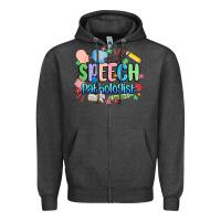 Charcoal Heather speech pathologist Zipper Hoodie - MaliasSmallBusiness