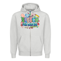 Dove Grey speech pathologist Zipper Hoodie - MaliasSmallBusiness