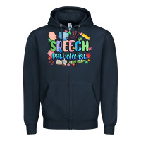 Navy speech pathologist Zipper Hoodie - MaliasSmallBusiness