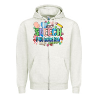 Oatmeal Heather speech pathologist Zipper Hoodie - MaliasSmallBusiness
