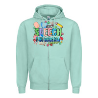 Seafoam speech pathologist Zipper Hoodie - MaliasSmallBusiness