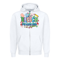 White speech pathologist Zipper Hoodie - MaliasSmallBusiness