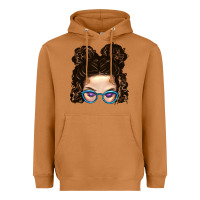 Meerkat Messy Bun Mom And Glitter Glasses Heavyweight Hoodie - BundleAndBundleShop