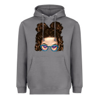 Storm Messy Bun Mom And Glitter Glasses Heavyweight Hoodie - BundleAndBundleShop