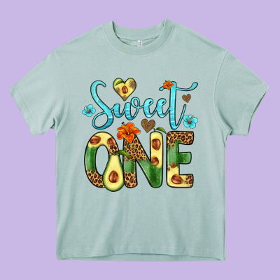 Sweet One Avocado Heavy Core Tee Designed By Artiststas