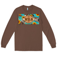 Chestnut western wild and sunflower leopard turquoise cowhide licanse plate Long Sleeve Tee - Artiststas
