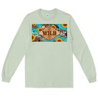 Matcha western wild and sunflower leopard turquoise cowhide licanse plate Long Sleeve Tee - Artiststas