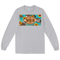 Moon Dust western wild and sunflower leopard turquoise cowhide licanse plate Long Sleeve Tee - Artiststas