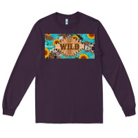 Plum western wild and sunflower leopard turquoise cowhide licanse plate Long Sleeve Tee - Artiststas