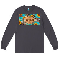 Smoke western wild and sunflower leopard turquoise cowhide licanse plate Long Sleeve Tee - Artiststas