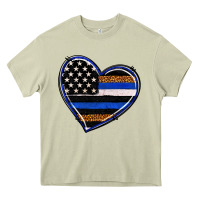 Mossy police heart Heavy Core Tee - RanaPortraitStore