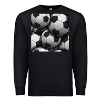 Black soccer seamless pattern Premium Sweatshirt - BundleAndBundleShop