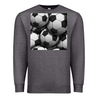 Charcoal Heather soccer seamless pattern Premium Sweatshirt - BundleAndBundleShop