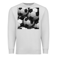 Dove Grey soccer seamless pattern Premium Sweatshirt - BundleAndBundleShop
