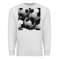 Oatmeal Heather soccer seamless pattern Premium Sweatshirt - BundleAndBundleShop