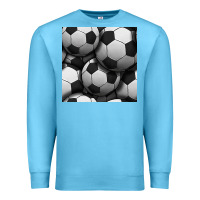 Ocean Blue soccer seamless pattern Premium Sweatshirt - BundleAndBundleShop