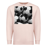 Pale Pink soccer seamless pattern Premium Sweatshirt - BundleAndBundleShop