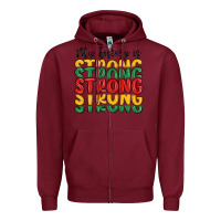 Burgundy my history is strong Zipper Hoodie - MaliasSmallBusiness