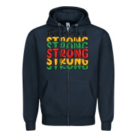Navy my history is strong Zipper Hoodie - MaliasSmallBusiness